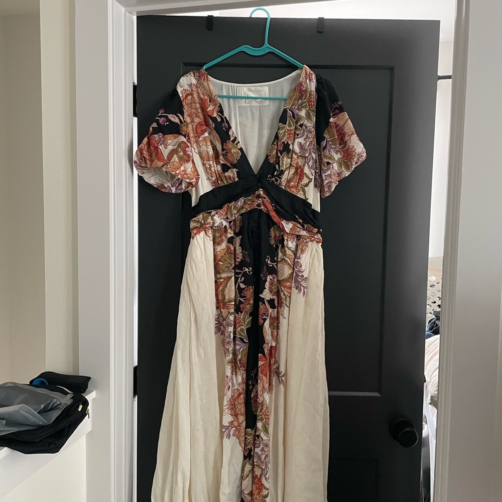 Anthropologie Multicolor Floral Maxi Dress